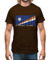 Marshall Islands  Barcode Style Flag Mens T-Shirt