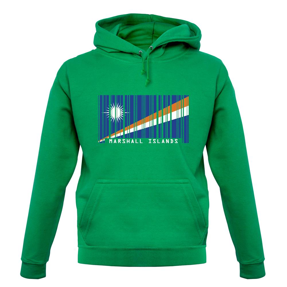 Marshall Islands  Barcode Style Flag unisex hoodie
