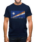 Marshall Islands  Barcode Style Flag Mens T-Shirt