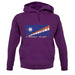 Marshall Islands  Barcode Style Flag unisex hoodie