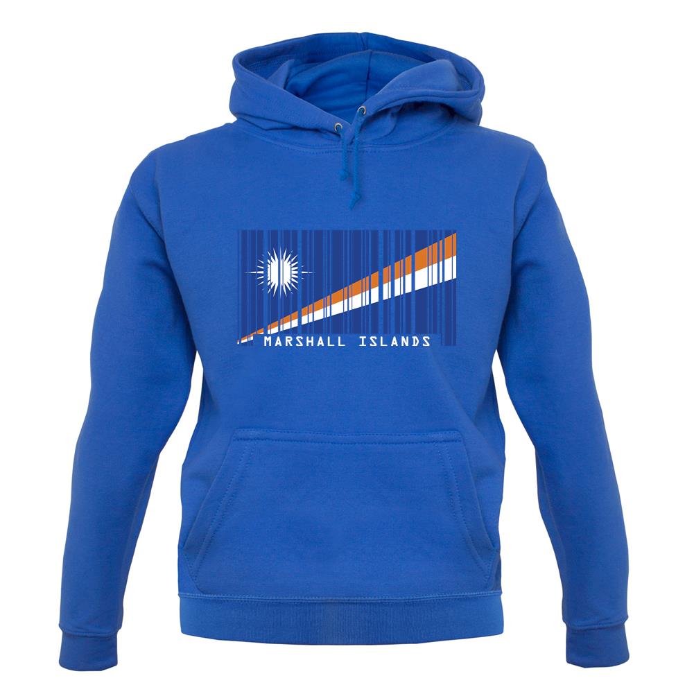 Marshall Islands  Barcode Style Flag unisex hoodie