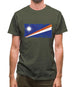 Marshall Islands Grunge Style Flag Mens T-Shirt
