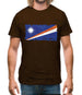 Marshall Islands Grunge Style Flag Mens T-Shirt