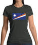 Marshall Islands Grunge Style Flag Womens T-Shirt