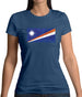 Marshall Islands Grunge Style Flag Womens T-Shirt