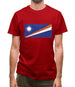 Marshall Islands Grunge Style Flag Mens T-Shirt