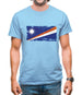 Marshall Islands Grunge Style Flag Mens T-Shirt