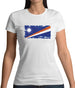 Marshall Islands Grunge Style Flag Womens T-Shirt