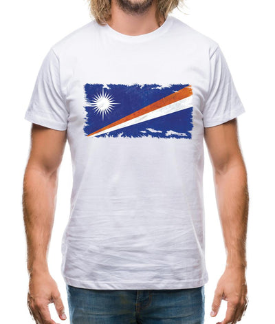 Marshall Islands Grunge Style Flag Mens T-Shirt