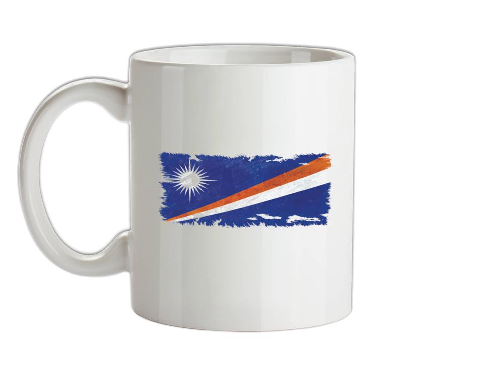 Marshall Islands Grunge Style Flag Ceramic Mug