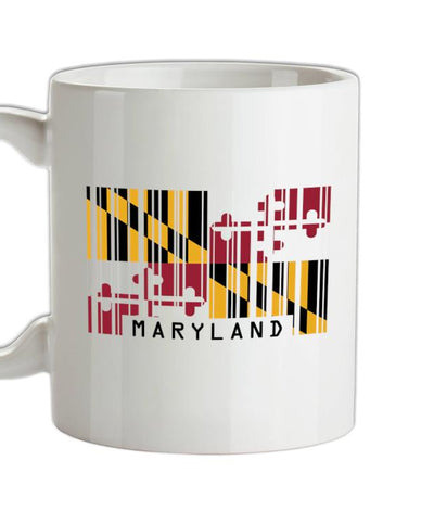 Maryland Barcode Style Flag Ceramic Mug