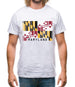 Maryland Barcode Style Flag Mens T-Shirt