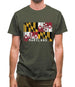 Maryland Barcode Style Flag Mens T-Shirt