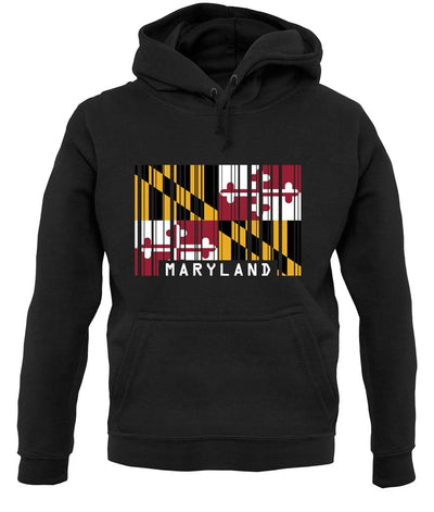 Maryland Barcode Style Flag unisex hoodie