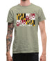 Maryland Barcode Style Flag Mens T-Shirt