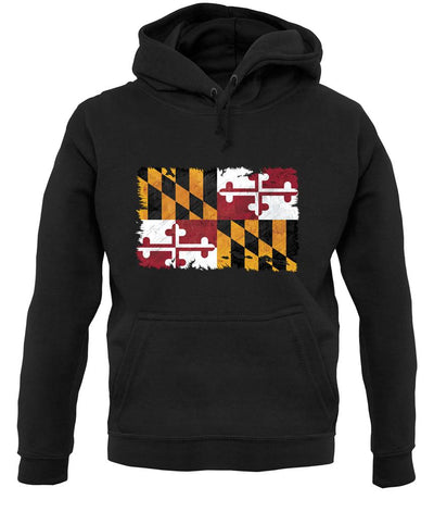 Maryland Grunge Style Flag unisex hoodie