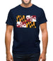 Maryland Grunge Style Flag Mens T-Shirt