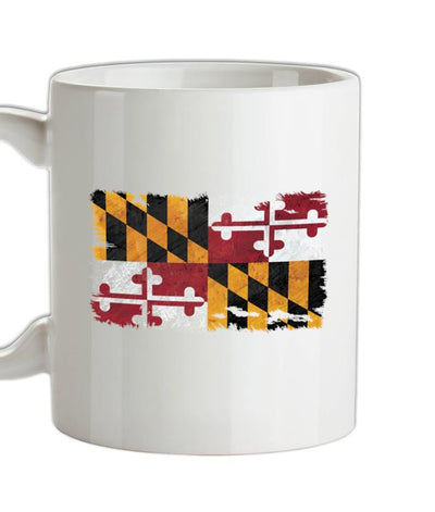 Maryland Grunge Style Flag Ceramic Mug