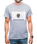 Massachusetts Barcode Style Flag Mens T-Shirt