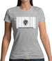 Massachusetts Barcode Style Flag Womens T-Shirt