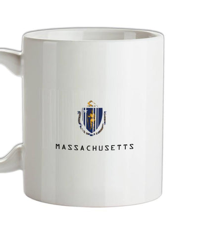 Massachusetts Barcode Style Flag Ceramic Mug