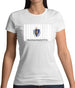 Massachusetts Barcode Style Flag Womens T-Shirt