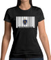 Massachusetts Barcode Style Flag Womens T-Shirt