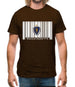 Massachusetts Barcode Style Flag Mens T-Shirt