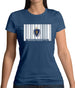 Massachusetts Barcode Style Flag Womens T-Shirt