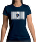 Massachusetts Barcode Style Flag Womens T-Shirt