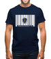 Massachusetts Barcode Style Flag Mens T-Shirt