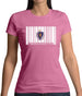 Massachusetts Barcode Style Flag Womens T-Shirt