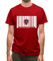 Massachusetts Barcode Style Flag Mens T-Shirt