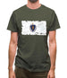 Massachusetts Grunge Style Flag Mens T-Shirt
