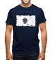 Massachusetts Grunge Style Flag Mens T-Shirt