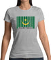 Mauritania Barcode Style Flag Womens T-Shirt