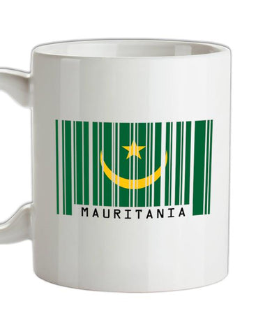 Mauritania Barcode Style Flag Ceramic Mug