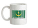 Mauritania Barcode Style Flag Ceramic Mug