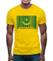 Mauritania Barcode Style Flag Mens T-Shirt