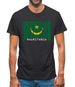 Mauritania Barcode Style Flag Mens T-Shirt