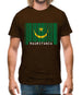 Mauritania Barcode Style Flag Mens T-Shirt