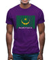 Mauritania Barcode Style Flag Mens T-Shirt