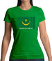 Mauritania Barcode Style Flag Womens T-Shirt