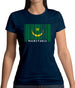 Mauritania Barcode Style Flag Womens T-Shirt