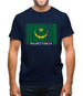 Mauritania Barcode Style Flag Mens T-Shirt