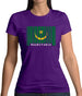 Mauritania Barcode Style Flag Womens T-Shirt