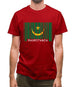 Mauritania Barcode Style Flag Mens T-Shirt