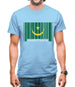 Mauritania Barcode Style Flag Mens T-Shirt