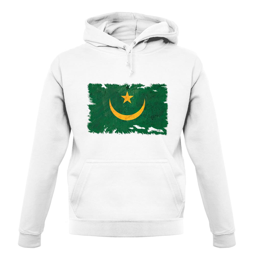 Mauritania Grunge Style Flag unisex hoodie