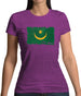 Mauritania Grunge Style Flag Womens T-Shirt